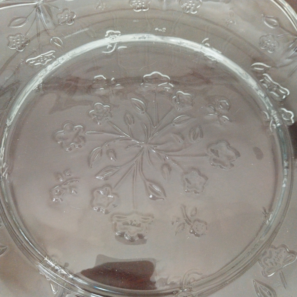 Vintage Anchor Hocking Savannah Cheese and Cracker Plate Floral Serving Platter - Picture 7 of 13